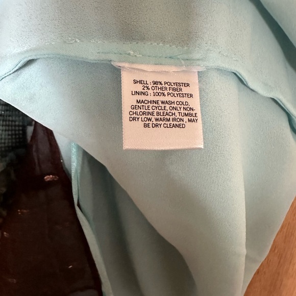 New Monograph Blue/Brown Snake Sheer Sleeveless Back Tie Blouse Women’s 0P - Picture 8 of 8